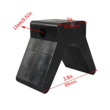 4X V-Style Boat Trailer Bow Stop Block Trailer Rubber Bow Stop Non Marking Mounting Hole 2 Inch Width 4 Inch V-Span
