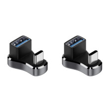 2X Adaptateur USB C à Angle de 180 Degrés USB-C PD Tablette de Chargement Convertisseur de Forme USB CU pour Accessoires , CA 10G 36W