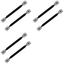 Lot de 6 Câbles Coaxiaux RF de 40 cm pour Fenêtre/Porte, Câble Plat Traversant, SO239 UHF Femelle Vers UHF Femelle, 50 Ohms