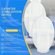 60 Pcs Catheter Stabilization Device, Extra Large Catheter Leg Bag Strap for Peg/G/J Feeding Tubes