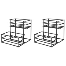 2X Koffiesirooprek (Capaciteit 4 Flessen), Koffiesirooporganizer voor Koffiebar, Keuken. Klein Wijnrek voor Bar, Familie