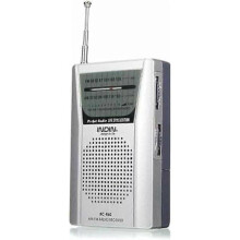 Přenosné AM/FM rádio BC-R60 – manuální ladění, 2 pásma, kapesní velikost, s klipem na opasek