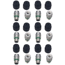 (30 Stuks) M12X1.5 Mannelijke Hoge Zijde A/C Laadpoortklep Inclusief Doppen voor MT0105,800-955, 59946, 52458184, 15-5438