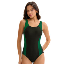 Women 1 Piece Sleeveless Swimsuit with Briefs-Section 4 S