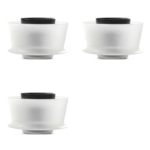 3X Koffiebrouwbeker Afneembare Espressokoffiefilterbeker met Filterpapier Compatibel voor Hoop Koffiebrouwer