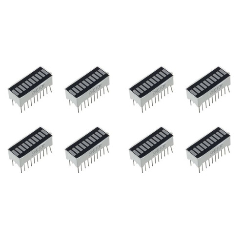8X 10 Segments LED Rouge Bargraphe