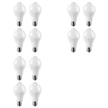 12 Ampoules LED E27 avec Détecteur de Mouvement, Lampe LED avec Capteur PIR, Allumage/Extinction Automatique, Veilleuse pour Porche, Escaliers,