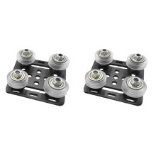 2X 3D Printer Accessories 2020 V- Aluminum Profile Pulley V-Slot Construction Gantry Plate Kit