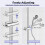 Alyvisun Shower Head Holder with 2 Hooks Adjustable Shower Holder Brac 2