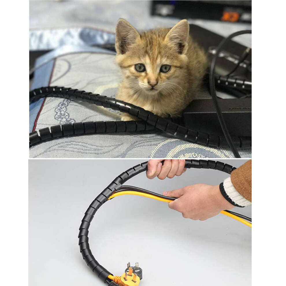 Photos - Cable (video, audio, USB) 5M Spiral Wrap Cable Tube Cutable Flexible Cable Tidy Tube Cord Prote