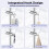 Alyvisun Shower Head Holder with 2 Hooks Adjustable Shower Holder Brac 3