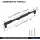 Goldenwarm 15Pack Bathroom Door Handle Black Cupboard Handle Kitchen D 1