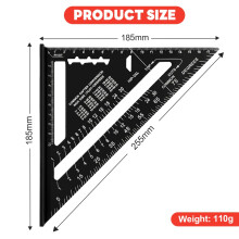 Flintronic Speed Square Set 18cm7inch Aluminum Alloy Triangle Ruler Me