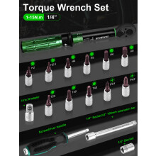 Uharbour 14 Torque Wrench Set 115 Nm Bike Torque Wrench Set with Bits