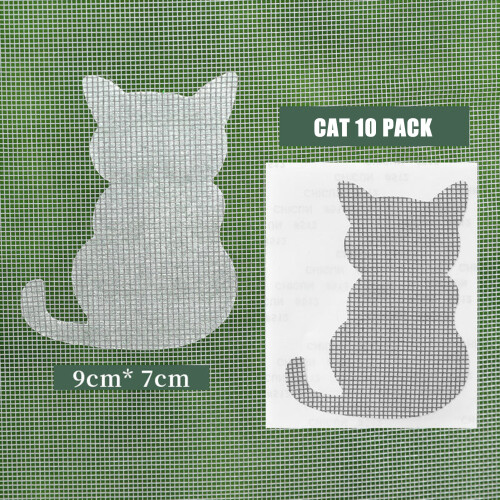 (The Cat With) 10Pcs Strong Adhesive Window Screen Repair Patch