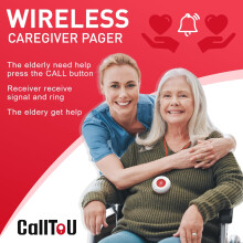 CallToU Wireless Caregiver Pager Call Button Call Bell Personal Alarms