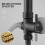 DERW Black Rainfall Shower Kit with 10 Round Rainfall Shower Head 4 Sp 6