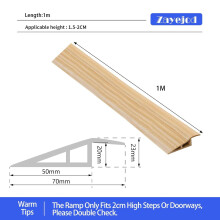 1M PVC Rubber Wheelchair Ramp Self AdhesiveThreshold ReducerDoor Floor