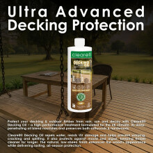 Clearell 1L Decking Oil Clear – Nourishes UV Protects Outdoor Wood
