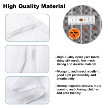 WENT Magnetic Fly Screen Door Hundreds of Sizes Anti Mosquito Mesh Cur