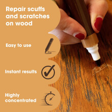 Furniture Clinic Pack of 3 Wood Repair Pens Scratch Repair Quick Dry