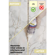Grout Reviver Cream Grout Paint Whitener for Bathroom and Kitchen Ti