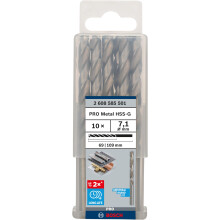 Bosch 10x PRO Metal HSSG Twist Drill Bit Standard Length for Nonferrou