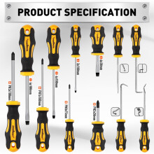HORUSDY 13Pieces Screwdriver Set Magnetic 4 Phillips and 4 Flat Head T