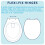 Croydex Croydex Leven Square Toilet Seat Soft Close  Quick Release Button for 1