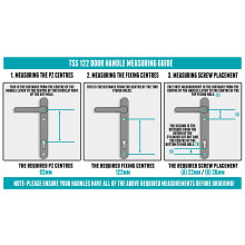 UPVC Door Handles Set White LeverLever 92mm PZ Centres 122mm Screw