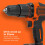 BLACK+DECKER 18V Cordless Hammer Drill, BCD700S1K-GB 2
