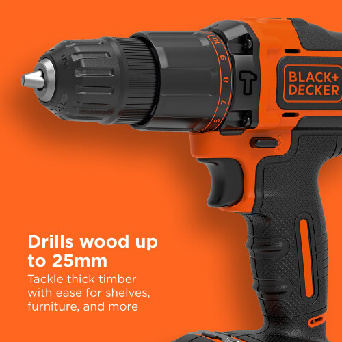 BLACK+DECKER 18V Cordless Hammer Drill, BCD700S1K-GB 1
