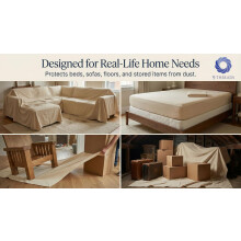 9Threads Cotton Dust Sheets 12x9 Pack of 2 HeavyDuty Cotton Twill Dro