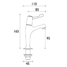 Bristan Value High Neck Pillar Taps with Durable Ceramic Disc Valves D