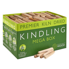 Certainly Wood Kiln Dried British Kindling Mega Box Natural Firelight