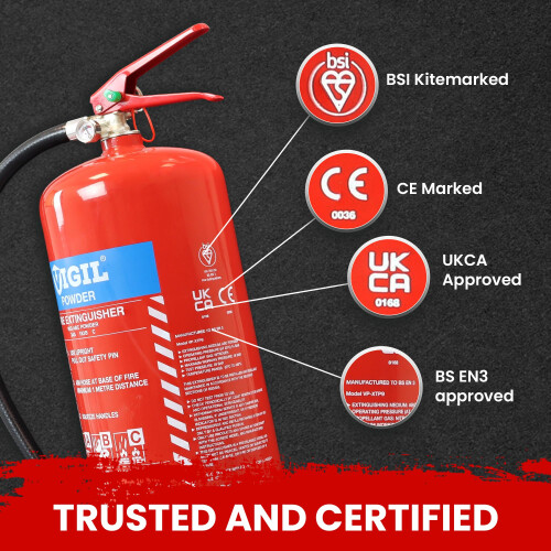 Vigil Dry Powder Fire Extinguisher 9kg  ABC Fire Extinguisher with Bra 2