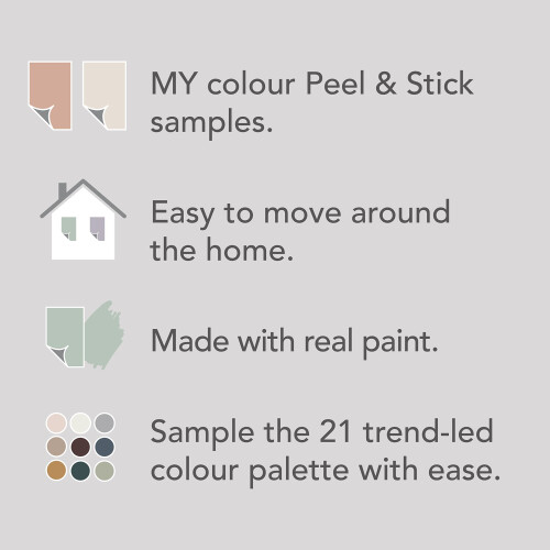 Johnstone's MY colour by Johnstones  Peel  Stick Colour Sample  Luxurious Durable 2
