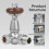 VANCOCO Traditional Chrome Corner Radiator Valve  Lockshield 1215mm T 3