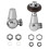 VANCOCO Traditional Chrome Corner Radiator Valve  Lockshield 1215mm T 6