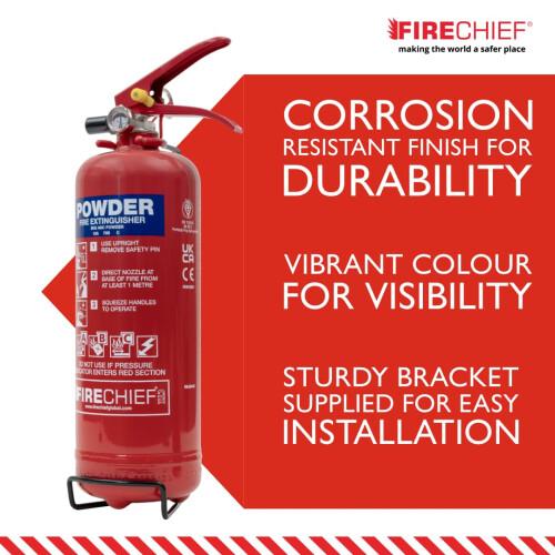 Firechief Core ABC Powder Fire Extinguisher 2kg  Small Fire Extinguish 2