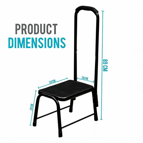 NON SLIP SAFETY STEP KITCHEN BATH STOOL MOBILITY SUPPORT PLATFORM HANDRAIL AID 1