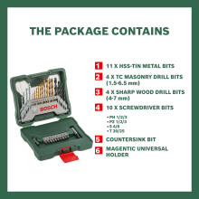 Bosch 30pc XLine Titanium Drill and Screwdriver Bit Set for Wood Mason