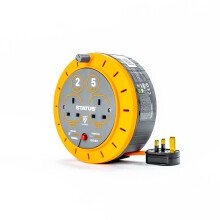 STATUS 5Meters 10 A Double Socket Cassette Reel with Thermal Out Or