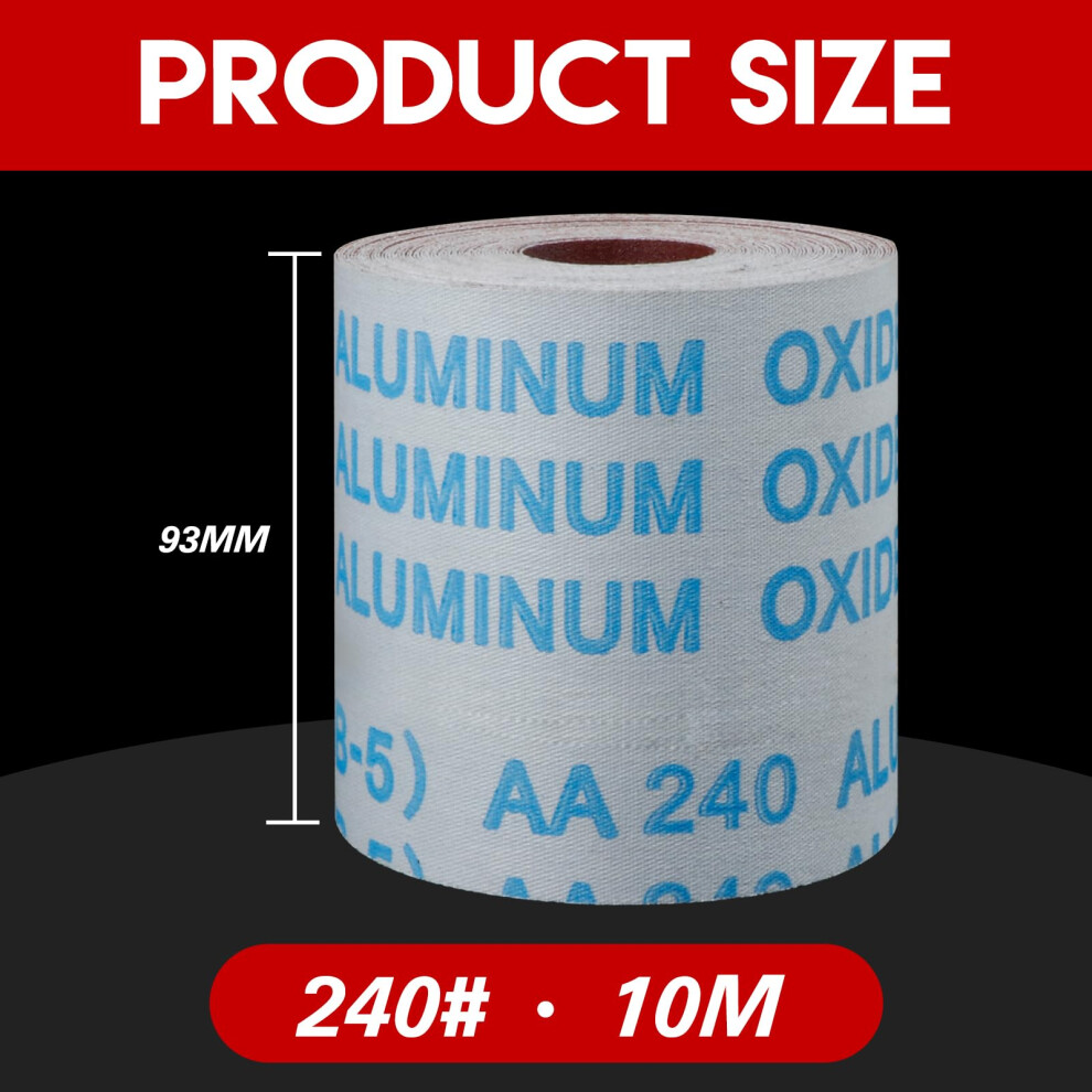 Kongming Sandpaper Roll 10M X 93Mm Grit 240 Aluminium Oxide Abrasive F 5008667721271