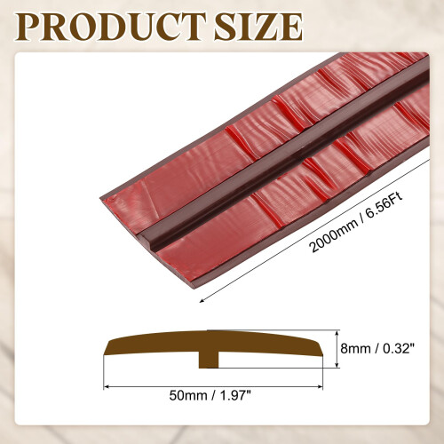 sourcing map TMolding Transition Strips 2M x 5cm L x W PVC Floor Flat