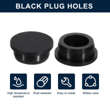 sourcing map 2 Pcs Black Plug Holes Waterproof Rubber Button Plug for