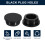 sourcing map 2 Pcs Black Plug Holes Waterproof Rubber Button Plug for 1