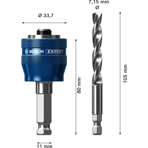 Bosch Bosch Professional 1x Expert Power Change Plus Hole Saw System Adapter 1