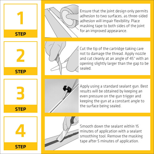 Everbuild Everbuild General Purpose Silicone Sealant – Waterproof – Suitable for 2