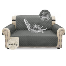 Granbest Waterproof Sofa Cover 2 Seater Non-Slip Loveseat Cover with Elastic Str